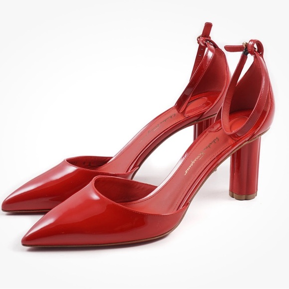 Salvatore Ferragamo Shoes - SALVATORE FERRAGAMO Sorano Red Patent Leather Pumps Shoes Size 10 Women’s NEW